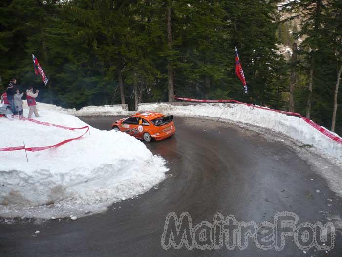 Photo MaitreFou - Auteur : Mathieu Vidal - Mots clés :  auto rallye monte carlo neige 